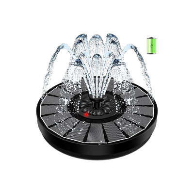 Solar Fountain Work On Cloudy Day with Faster Conversion Glass Solar Panel and Power Indicator Light, for Bird Bath Garden Small Pond