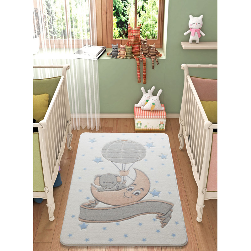 Guernon Beige/Grey Rug, Rectangle 133 x 190cm