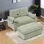 Canapés ajustables avec repose-pieds avec rangement, fauteuil inclinable moderne en bois