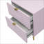 Pink High Gloss 2-Drawer Modern Nightstand