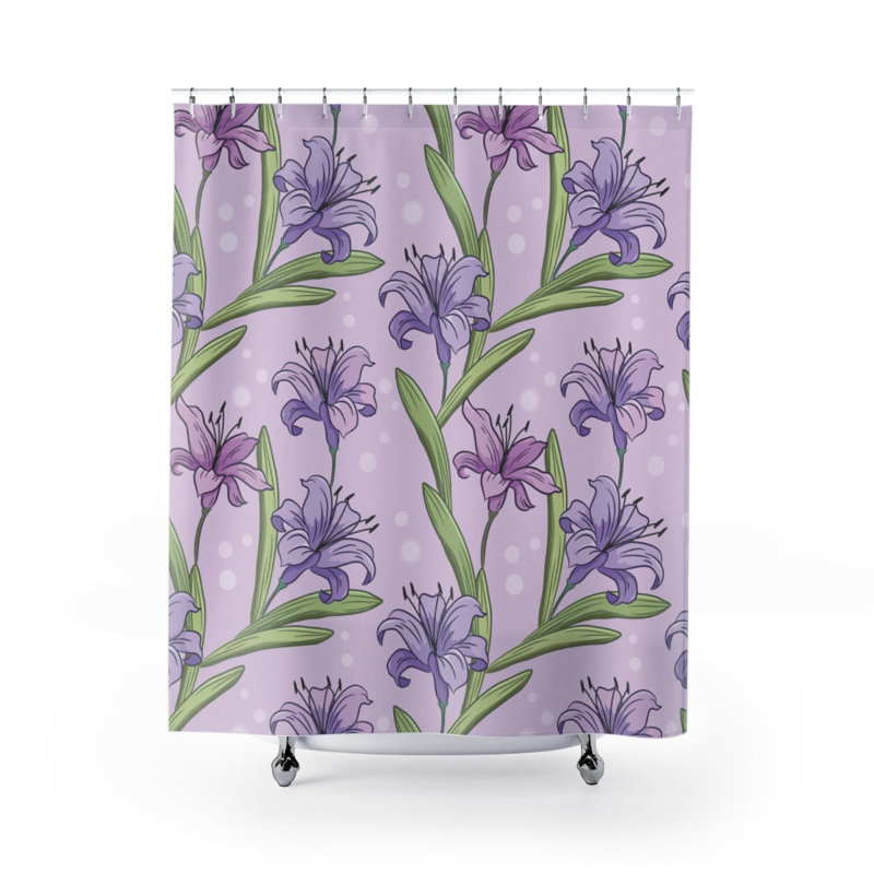Rideau de douche simple Floral