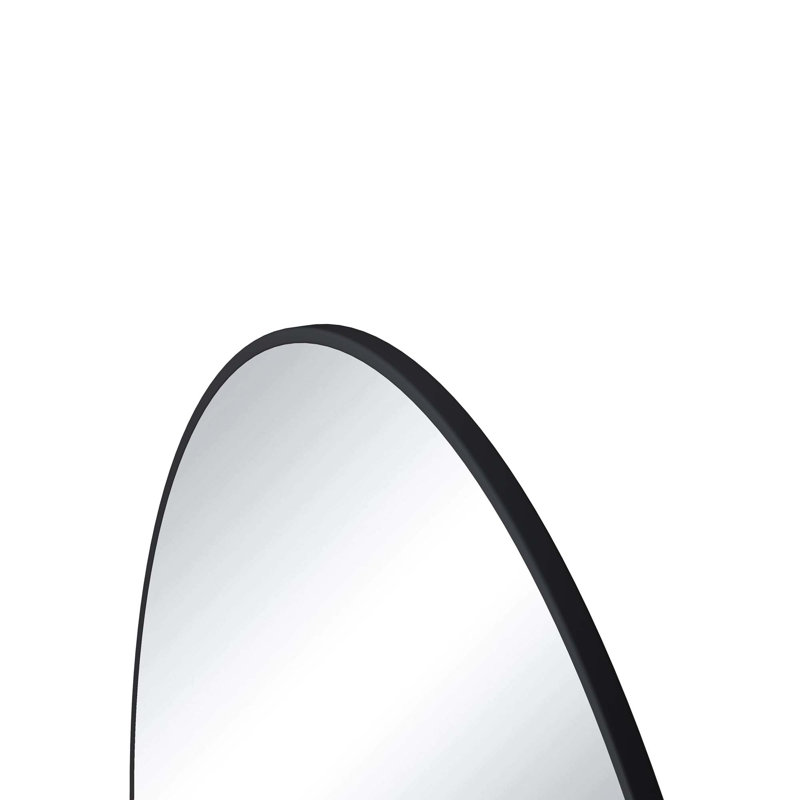 Metal Wall Mirror, Black, 41.73" x 41.73"
