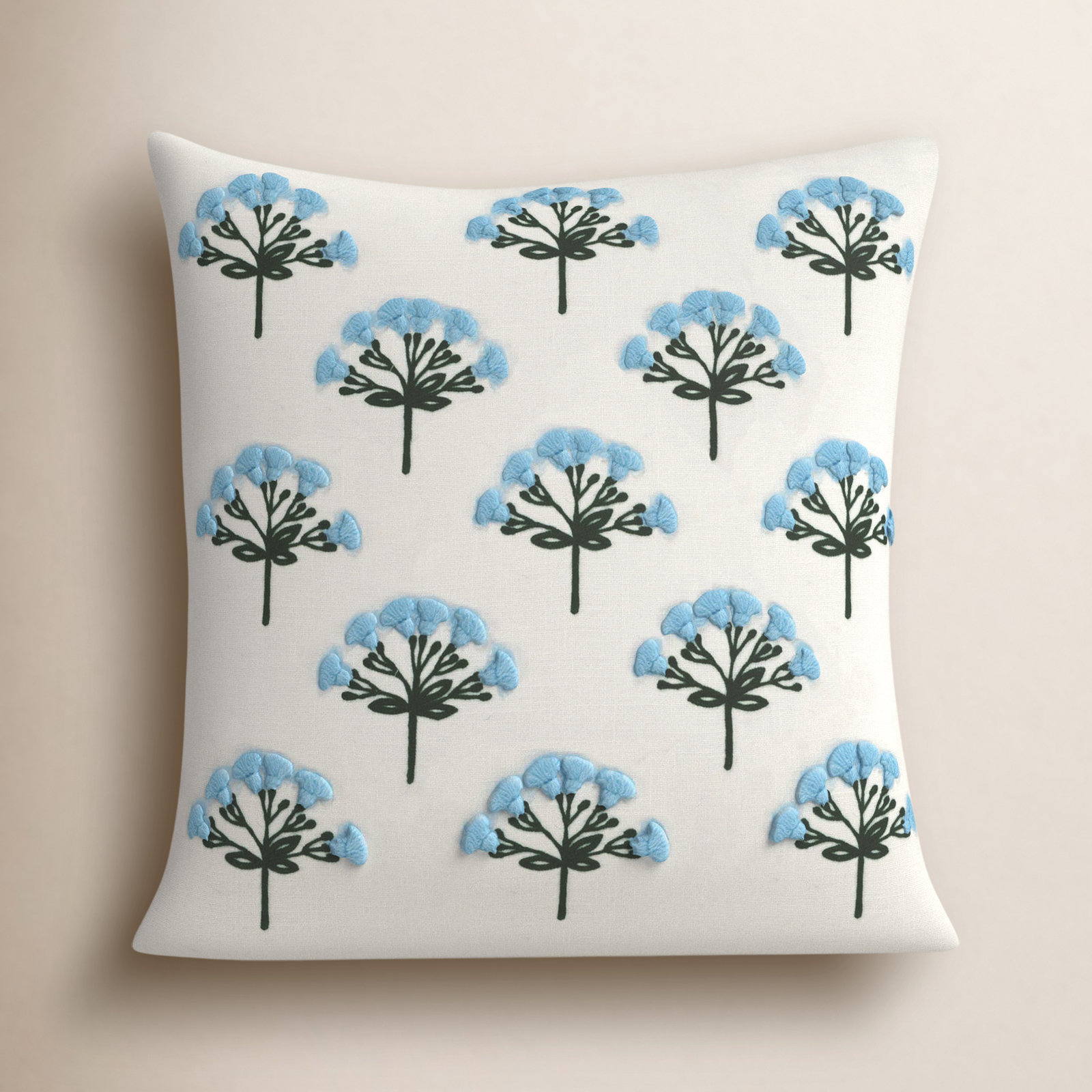 Besima 100% Cotton Throw Square Pillow Cover & Insert