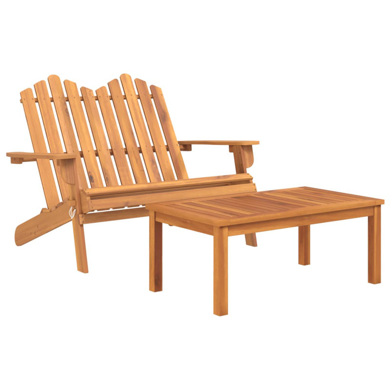 Kalea Rectangular 2 - Piece 2 - Person Outdoor Lounge Table Set