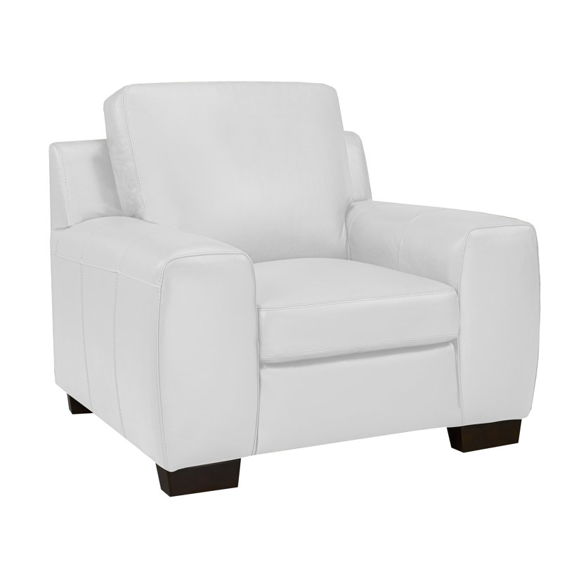 Fauteuil Lynsey, Cuir gris argenté