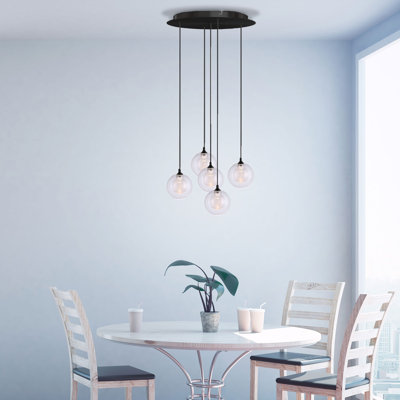 Luminaire suspendu sphère à DEL 5 lumières Riverdale