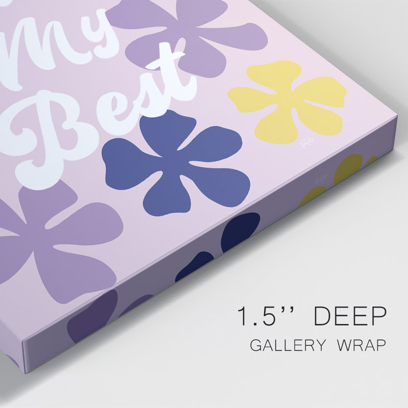 Ilaya «Doing My Best» - Impression sur toile tendue, H 27 po x l 18 po x P 1 po
