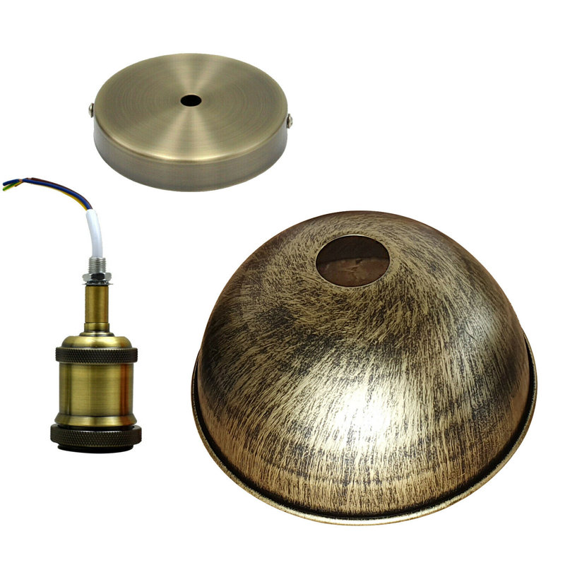 Nadeau Semi Flush Mount, Brushed Brass, Green Brass