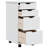 Jennasis vidaXL MOSS 4-Drawer Chest with Wheels, Solid Pinewood, 13.4"x15.4"x25.8"-1985047490