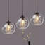 Lustre suspendu moderne en cristal 3 lumières