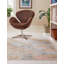 Tapis contemporain contemporain multicolore de couleur rose-69557400