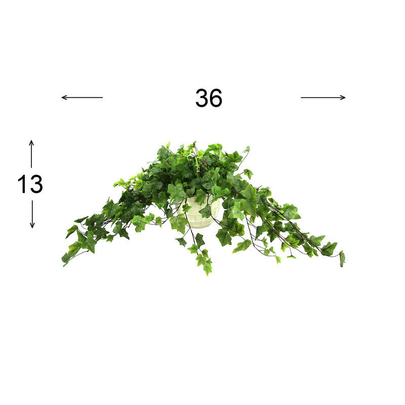 Verdant Vines Faux Ivy Plant in Ceramic Pot