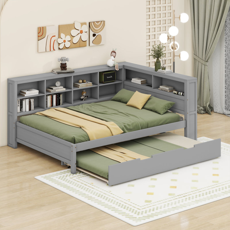 Lacustrine Platform Storage Bed, Gray