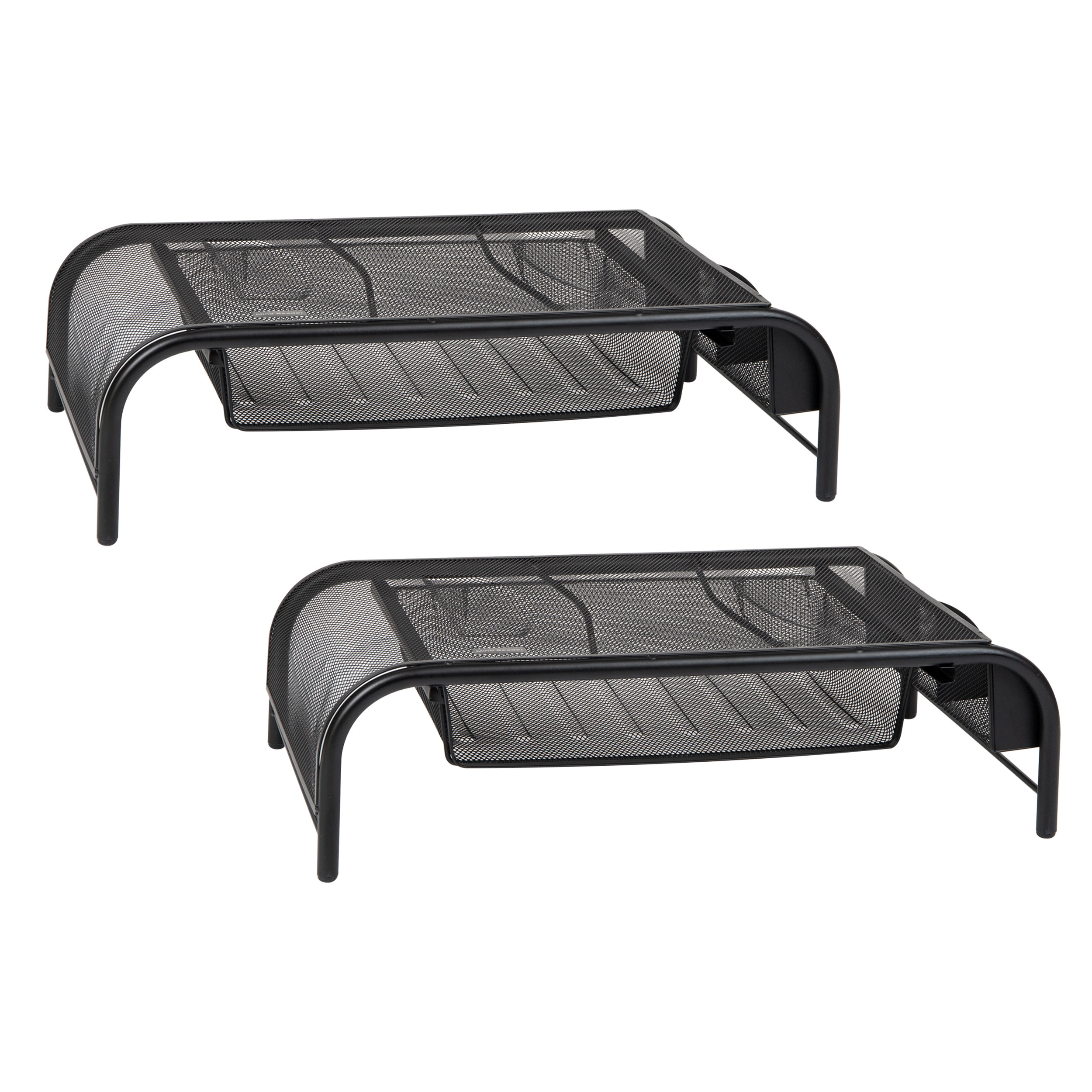 Inbox Zero Monitor Stand, Ventilated Laptop Riser, Paper Tray, Office ...