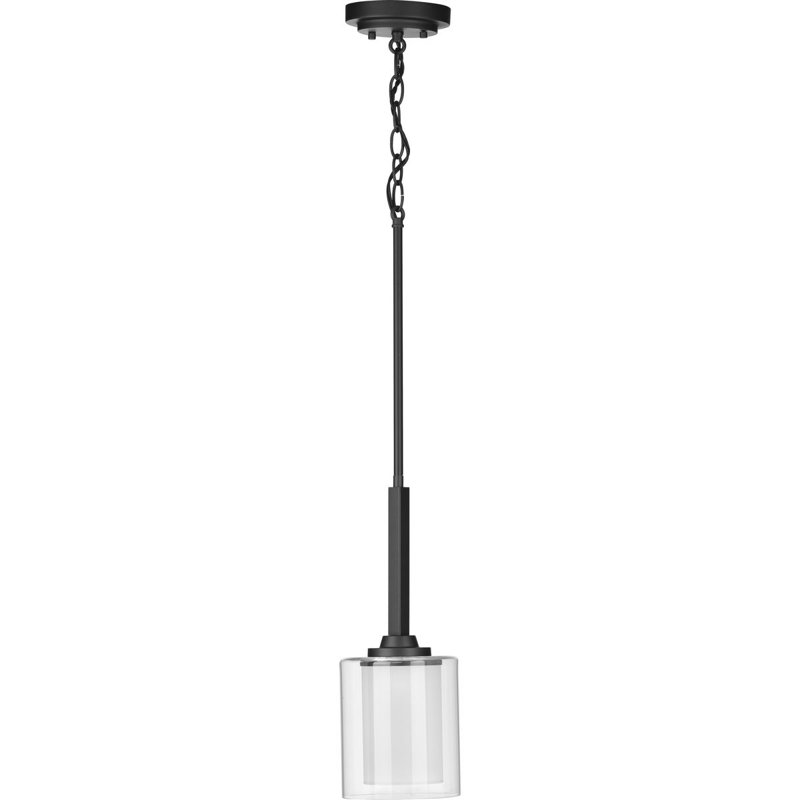 Luminaire suspendu cylindrique 1 lumière, Noir