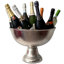 Seau à champagne argenté à piédestal Er School
