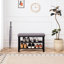 Banc à chaussures, banc de rangement, banc d'entrée avec coussin, tablette à chaussures avec siège, peu encombrant, style moderne, pour le salon, la chambre à coucher, le couloir