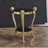 Glass 3 Legs End Table with Storage
