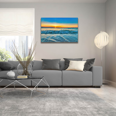 Calm Aruba Blue' by Mark A Paulda, Acrylic Glass Wall Art