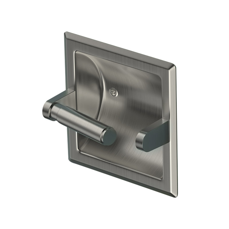 Porte-papier hygiénique encastré, Nickel brossé