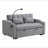 Modern Velvet Loveseat Futon Sofa Couch W/Pullout Bed,Small Love Seat Lounge Sofa With Adjustable Reclining Backrest,Toss Pillows, Pockets,Furniture For Living Room,3 In 1 Convertible Sleeper Sofa Bed-287723089
