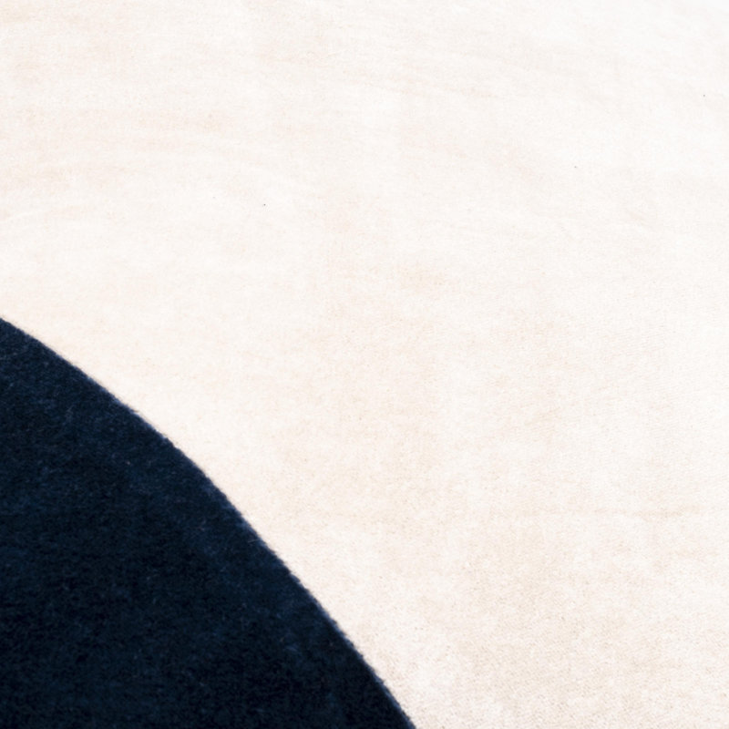 Coussin en coton Denny, 22 po x 22 po, Housse de coussin seulement - sans coussin, Bleu