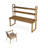 62.99" Burlywood Rectangular Solid Wood Office Sets