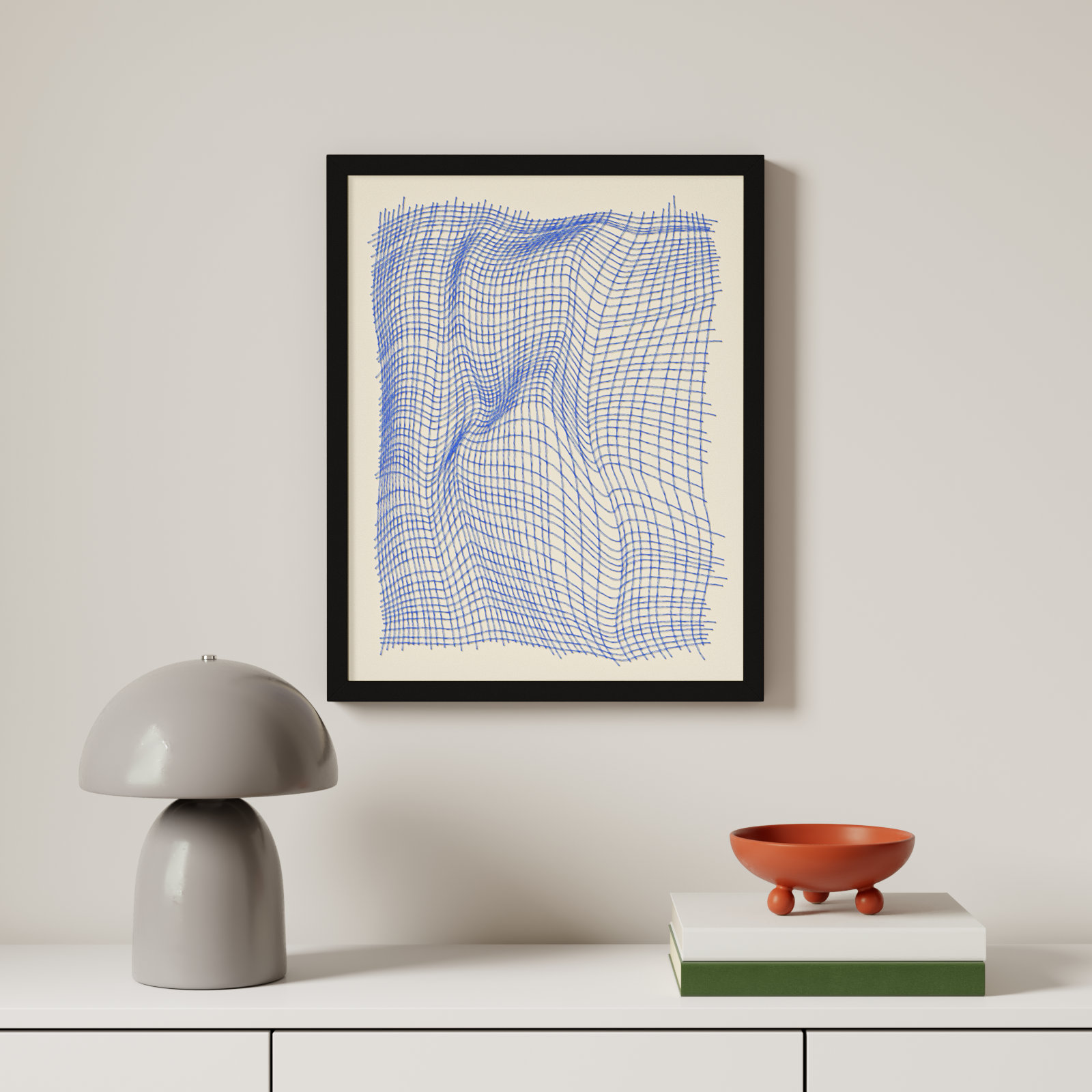 Netting 1 by Jacques Pilon, Black Single Structure Framed Paper, 25" H x 20" W x 1.25" D