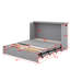 Lit escamotable double avec tiroir et port USB-121087744
