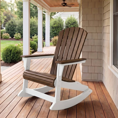 Chaise berçante Benno Adirondack, blanc