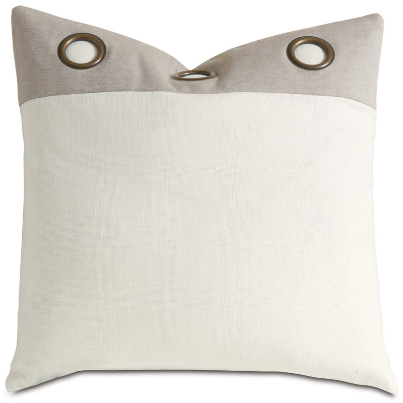 Square Pillow Cover & Insert, Filly White/Greer Linen