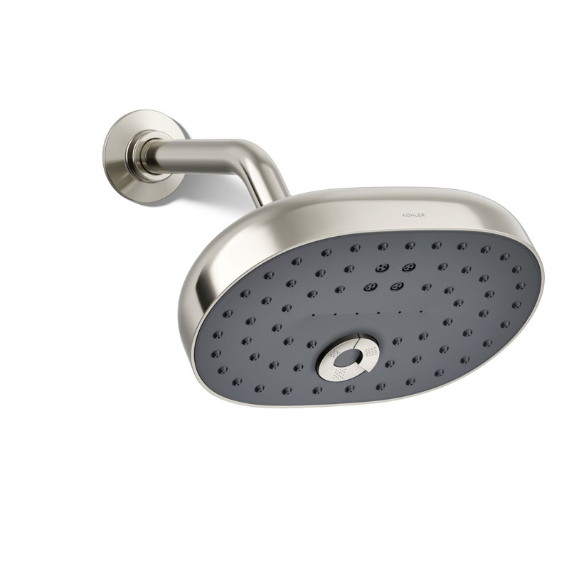 StatementOval Multifunction Showerhead with Katalyst Air-Induction Technology, Vibrant Polished Nickel