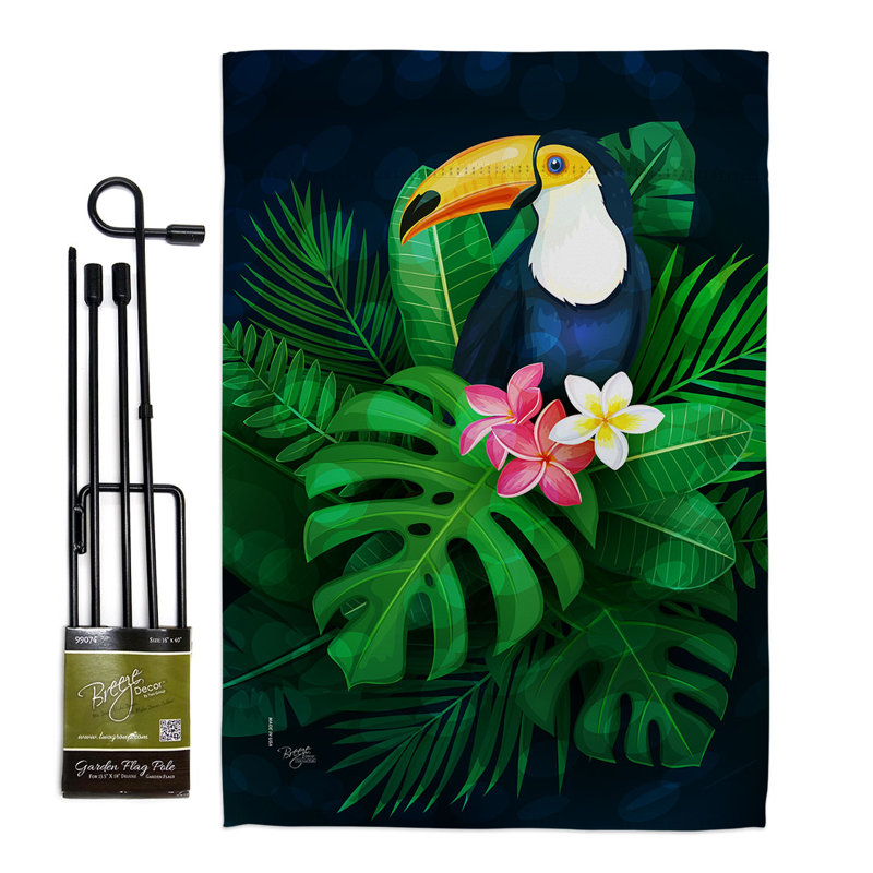 Double Sided 18.5'' H x 13'' W Polyester Animal Flag Set