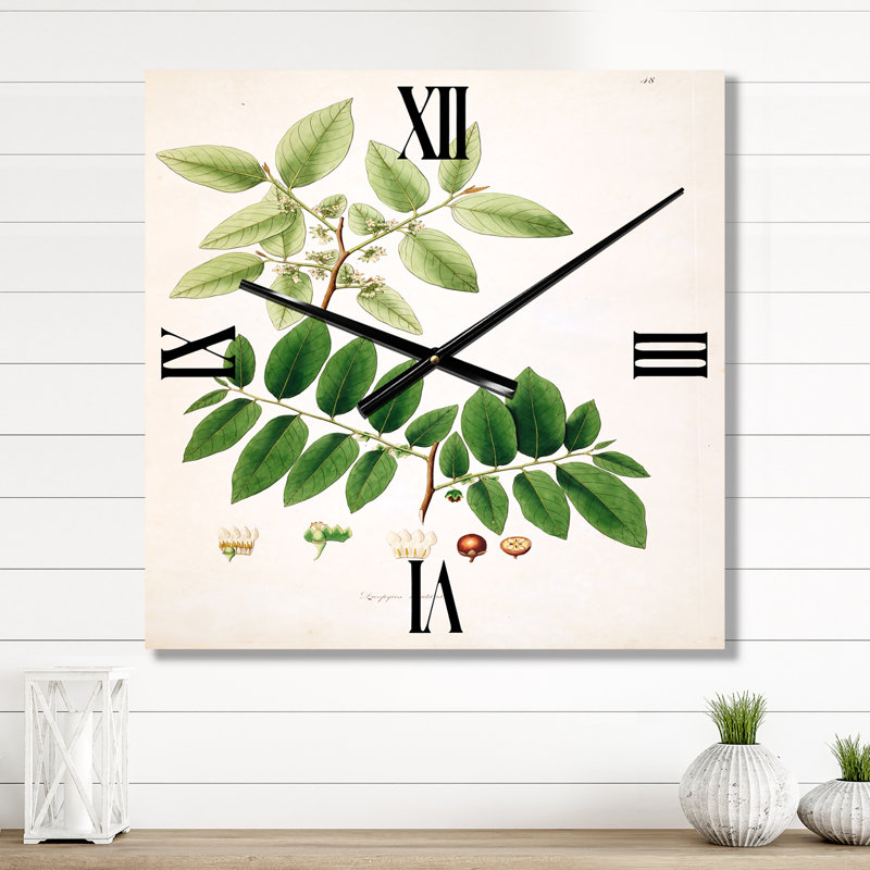 Horloge murale rétro Vintage Botanicals, Petit