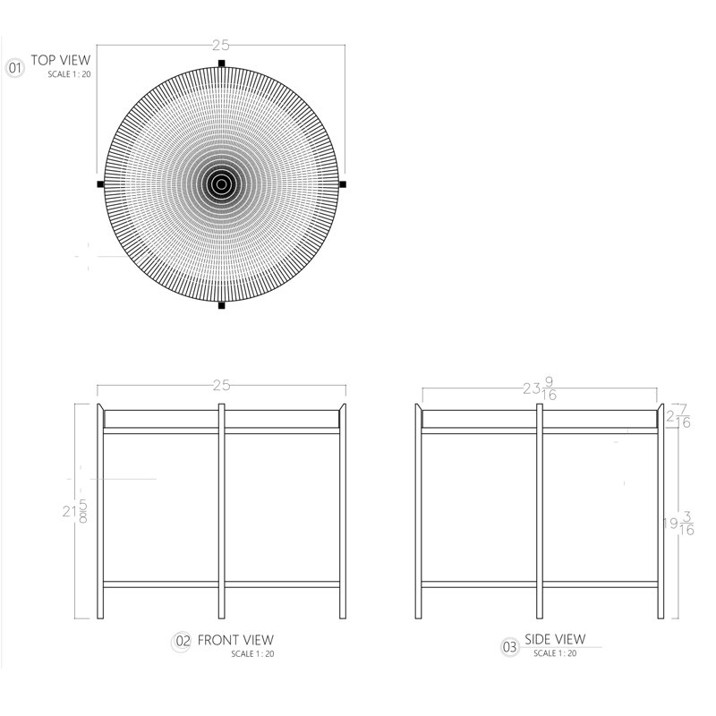 IE Series Sanskrit End Table
