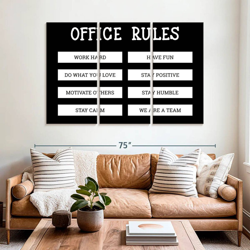 Tergel Office Rules, 42" H x 65" W