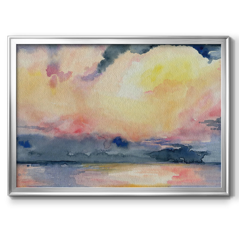 Toile tendue avec cadre Prism Seascape III, H 18 po x l 26 po x P 1,5 po, Argent