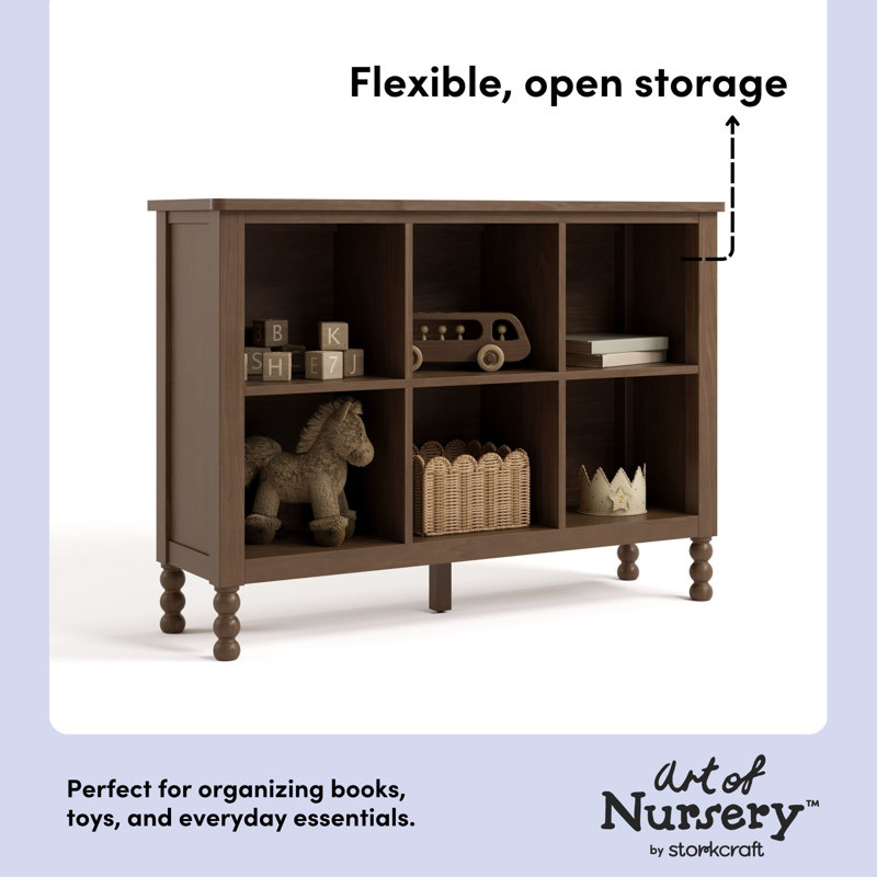 Rio 6 Cube Storage Organizer Bookcase, Hazelnut