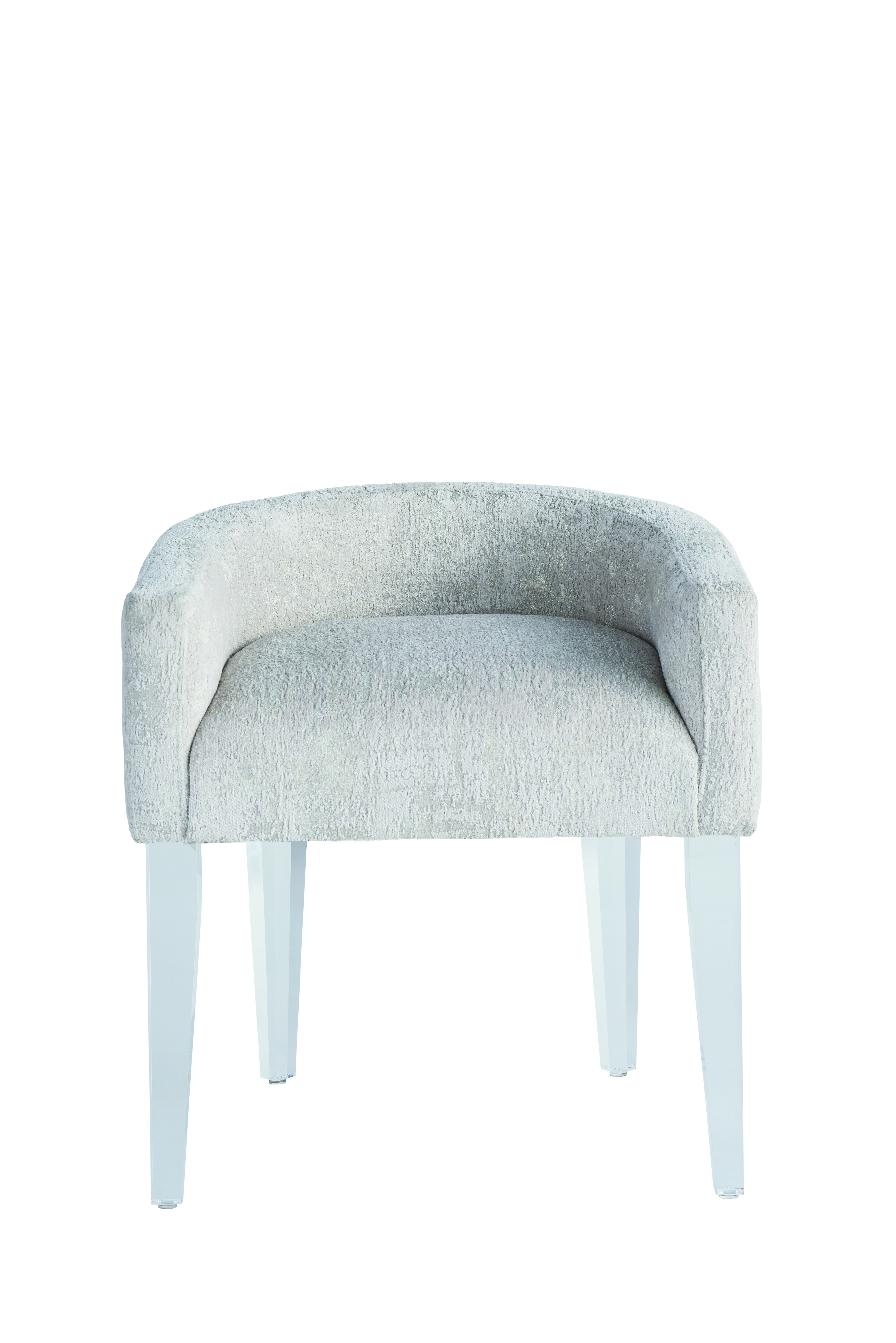 Brunon metal discount upholstered vanity stool