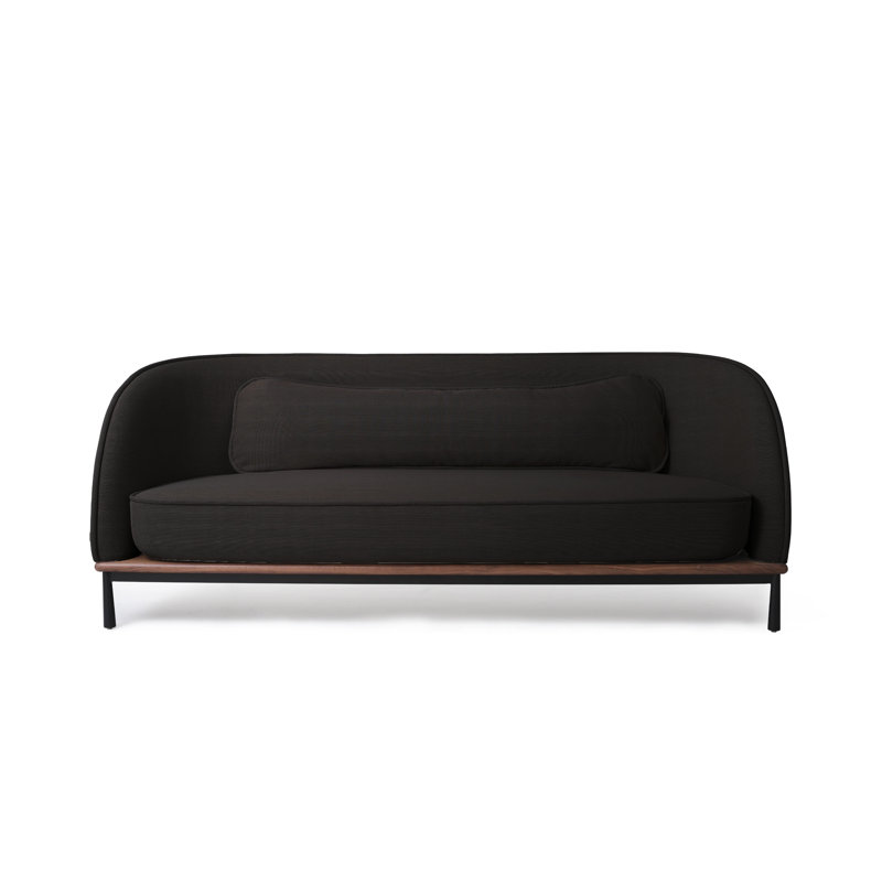 Arc Sofa Three Seater, Brown, Natural Oak