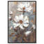 Art mural floral blanc sur toile à fleurs texturées blanches par Art Remedy-104345139-104345127