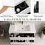 Meuble-lavabo avec rangement suspendu mural, comptoir en résine de pierre blanche brillante, tiroirs à fermeture en douceur, préassemblé pour une rénovation de rangement rapide et pratique en blanc.-133535497-133535499