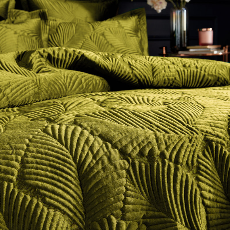 Palmeria Duvet Cover Set, 230cm W x 220cm L, Moss
