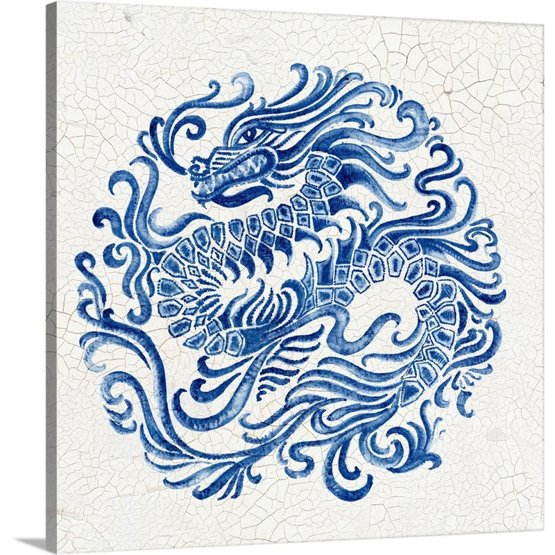 Porcelaine chinoise II par Eva Watts - reproduction d'art, H 12 po x l 12 po x P 1,25 po, Toile tendue