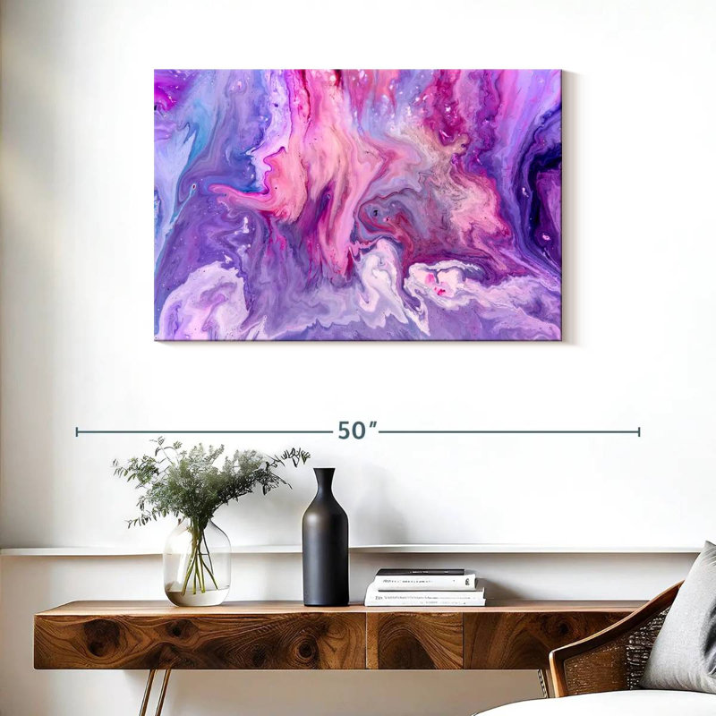 Avery Abstract Lavender, 24" H x 36" W