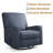 Saidee Upholstered Manual Swivel Rocker Recliner Chair-1246545169