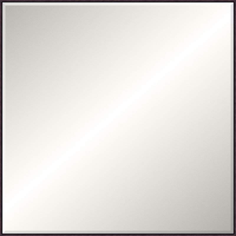 Floater 1 Solid Wood Beveled Mirror, Gray, 89.25" x 49.25", Rectangle