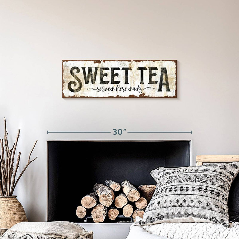 " Sweet Tea Sign " by Charles B, 24" H x 8" W x 1" D