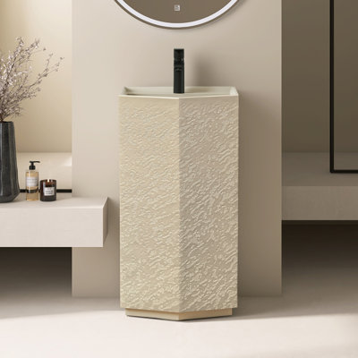Lavabo de salle de bain sur pied 17,9 po
