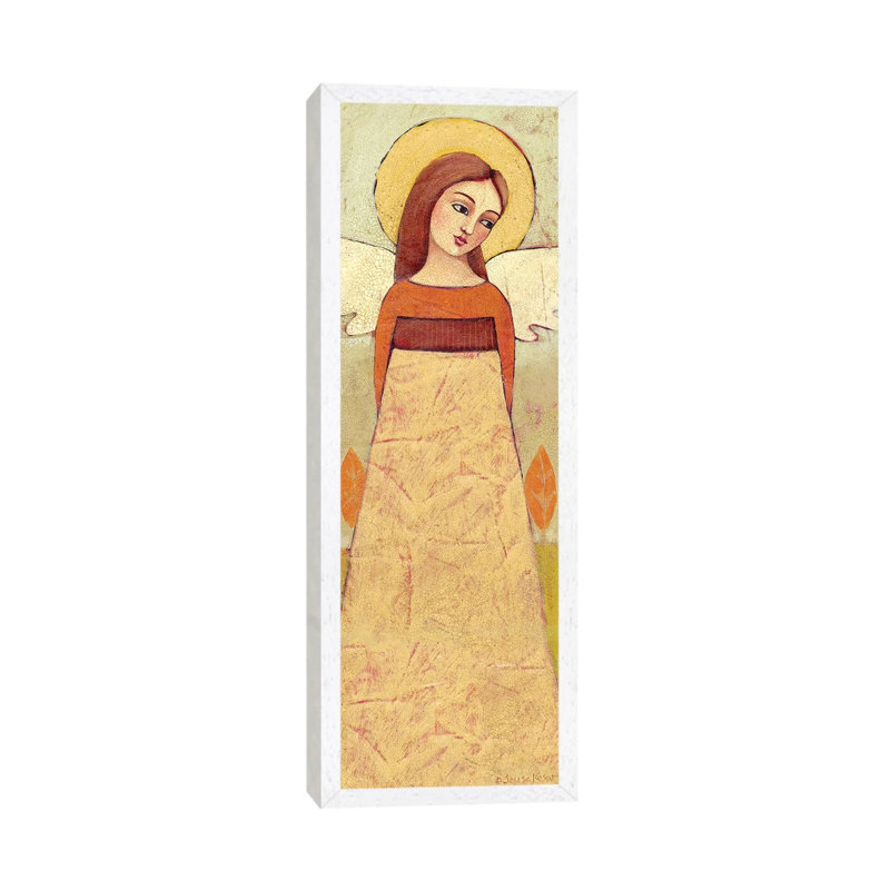 Autumn Angie by Teresa Kogut - Panoramic Print on Canvas, 91.44cm H x 30.48cm W x 3.81cm D, White Floater Framed